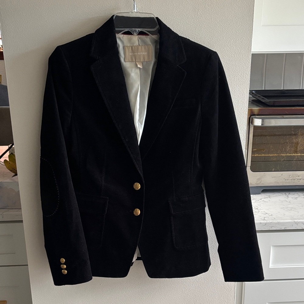 Banana Republic Black Blazer with Gold Accents